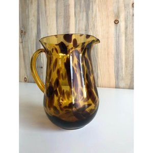 Leopard Glass Pitcher / Hand Blown Glass